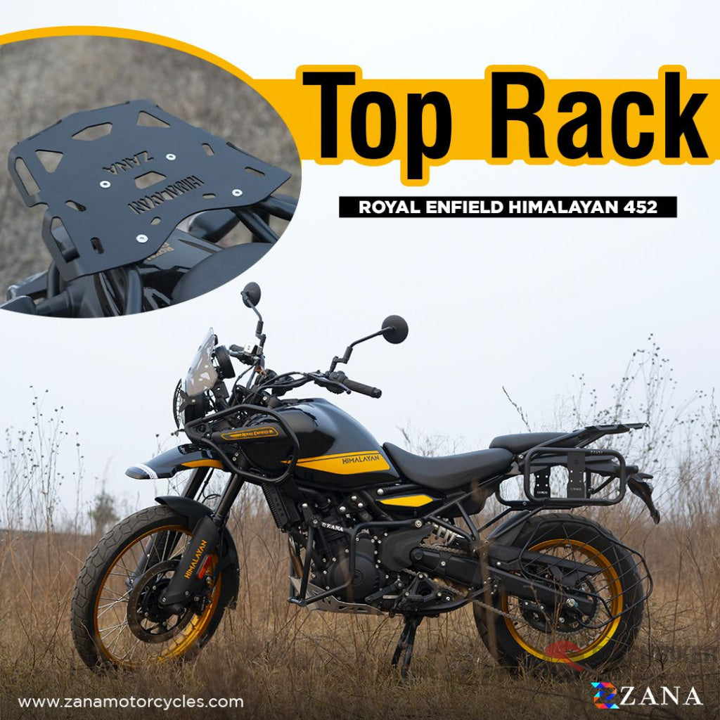 Top Rack With Plate Black Mid Steel For Himalayan 452 Ms Zi-8432