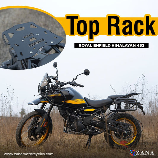 Top Rack With Plate Black Mid Steel For Himalayan 452 Ms Zi-8432