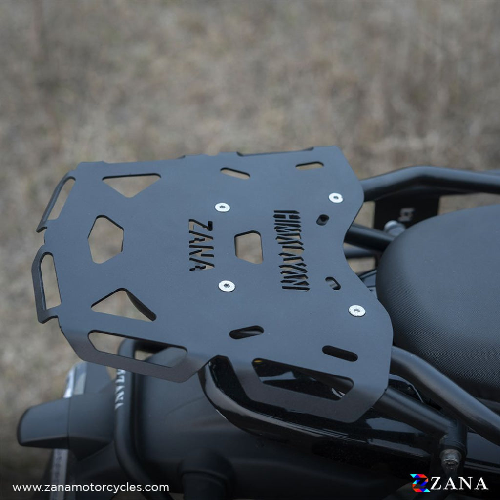 Top Rack With Plate Black Mid Steel For Himalayan 452 Ms Zi-8432