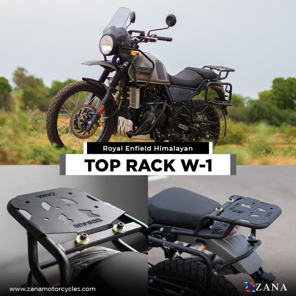 Toprack W-1 Mild Steel Compatible With Pillion Backrest For Himalayan Bs6 (2021-22) - Zana Top Rack