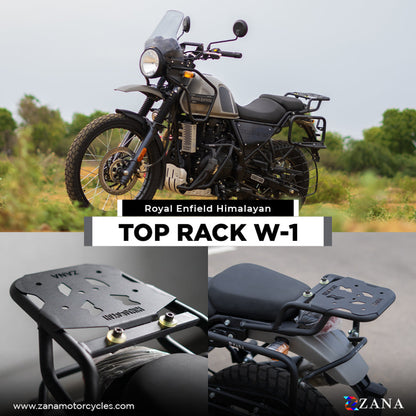 Toprack W-1 Mild Steel Compatible With Pillion Backrest For Himalayan Bs6 (2021-22) - Zana Top Rack