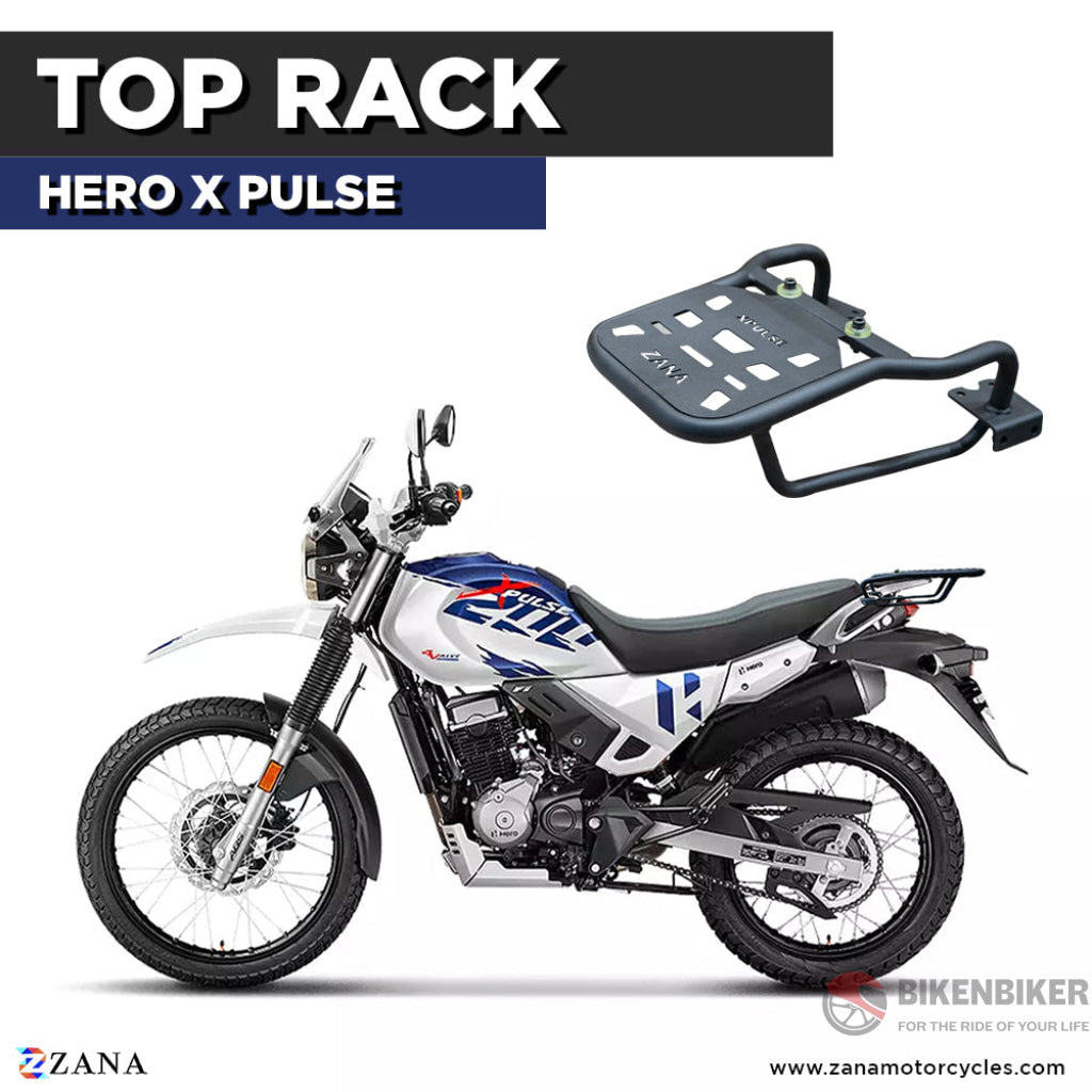 Toprack With Plate Compatible Pillion Backrest W-1 Xpulse200 Bs6 - Zana Top Rack