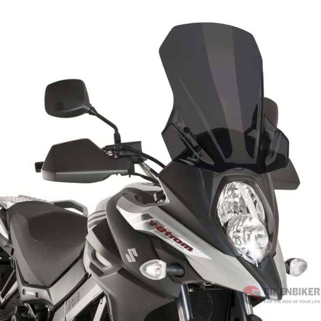 Touring Screen For Suzuki V-Strom 650 Xt - Puig Dark Smoke Windscreen