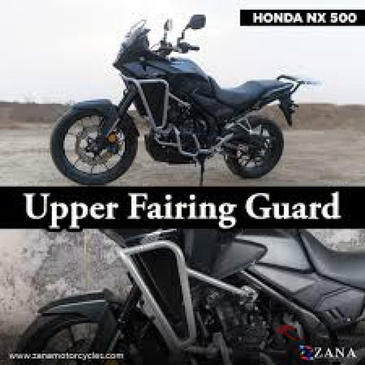 Upper Fairing Guard For Honda Nx500/500X Silver Mild Steel