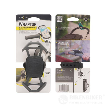 Wraptor™ Rotating Smartphone Bar Mount - Nite Ize Phone Mounts